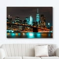 thumbnail image 2 of wall26 Canvas Print Wall Art Panoramic View Neon New York City Architecture Cityscape Photography Realism Rustic Scenic Landscape Modern Colorful for Living Room, Bedroom, Office - 12"x18", 2 of 5