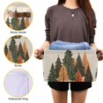 thumbnail image 3 of Yayeee Canvas Storage Basket with Handles for Shelves Fabric Bins Closet Organizer, Brown Christmas Trees, 3 of 8