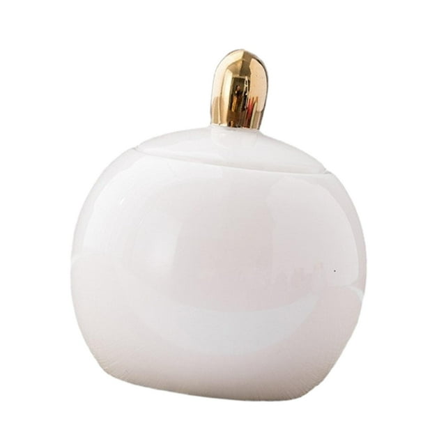 simhoa Ceramic Tea Storage Jar Home Ornament Food Storage Jar for Coffee Sugar Nuts white