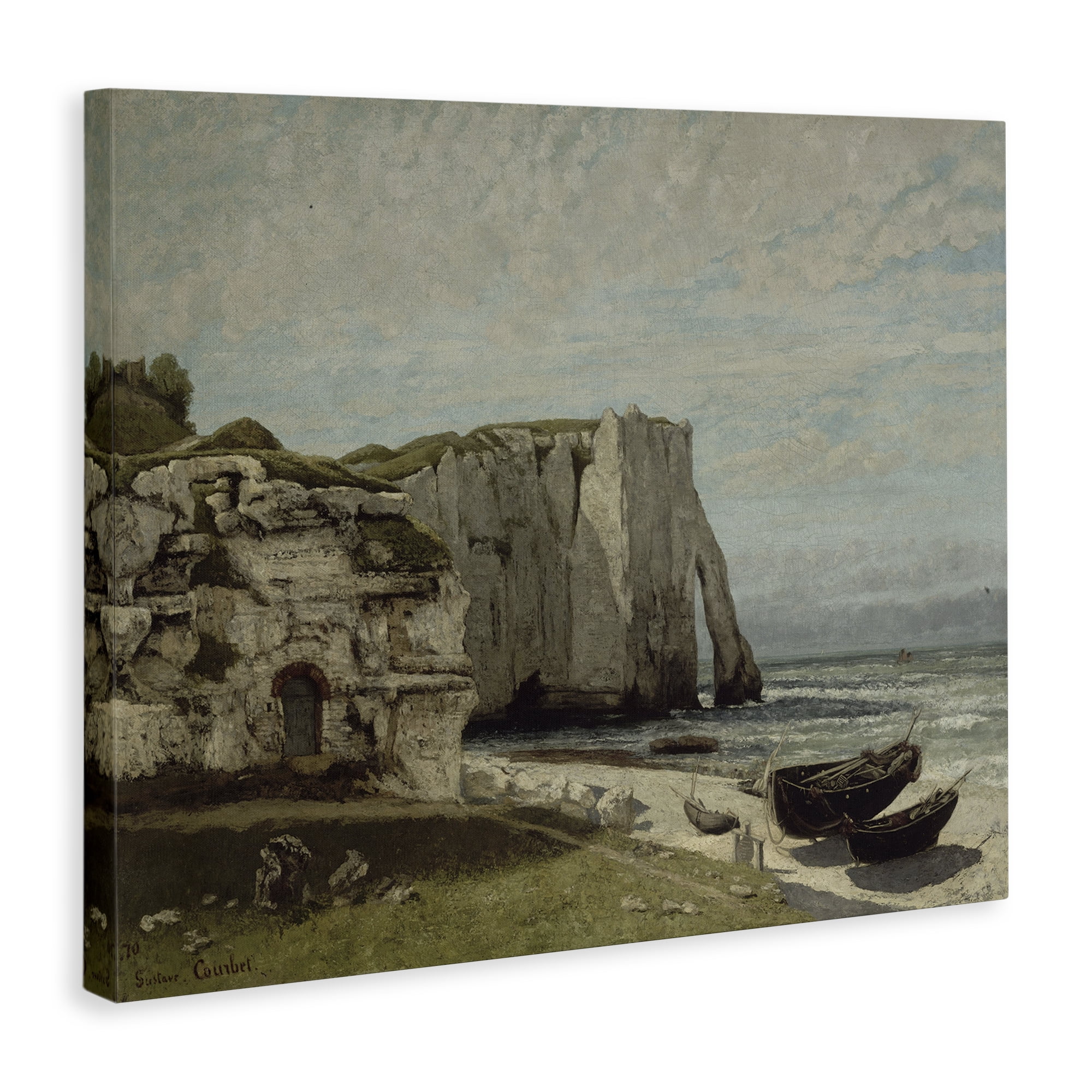 Stupell Industries Classical Cliffs After Strom Landscape & Nature Painting Wrapped Canvas Art Print Wall Art, 30 x 24