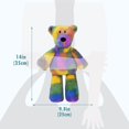 thumbnail image 2 of Oso de Peluche, 35 cm, Arco Iris, Colorido muñeco de Peluche, Animal, Abrazo para niños, Regalo de Felpa para Navidad brillar Electrónica, 2 of 3