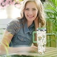 thumbnail image 6 of 40Oz Vintage Wildflower Tumbler with Straw & Lid Green Floral Travel Coffee Tumbler Cup with Handle for Spring Party Favor Supplies, 6 of 6