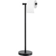 thumbnail image 1 of Toilet Paper Holder Stand, Toilet Paper Holder Free Standing with Stable Weighted Base, Water Proof & Rustproof Toilet Paper Stand Black, Large Capacity Free Standing Toilet Paper Roll Holder, 1 of 7