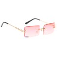thumbnail image 2 of Sonducket Gafas de sol de moda sin montura Gafas de sol rectangulares Gafas de moda de verano UV400 Lentes cuatro, 2 of 8
