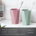 thumbnail image 2 of Set Of 4 Toothbrush Cups Geometric Shape Heat Resistant Toothbrush Organizer With Non-slip Texture For Cleaning Toothbrushes, 2 of 5