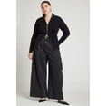 thumbnail image 3 of ELOQUII Women's Plus Size Two Way Zipper Sweater, 3 of 3