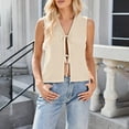 thumbnail image 2 of JGGSPWM Cardigan Sans Manches en Tricot Noué Ouvert pour Femmes Beige m, 2 of 7