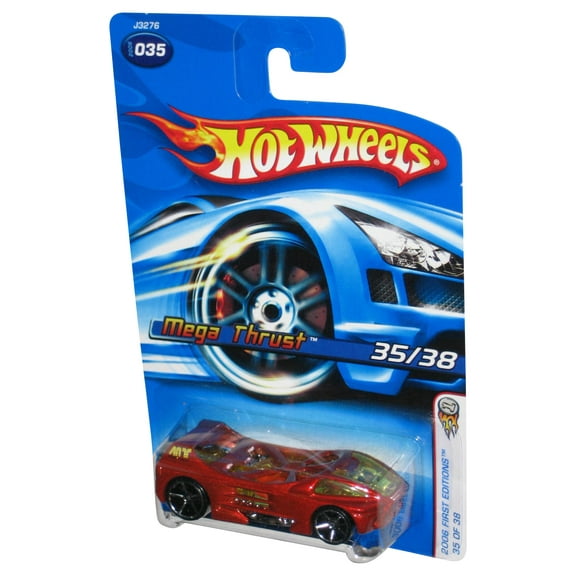 Hot Wheels 2006 First Editions 35/38 Red Mega Thrust Car Toy #035