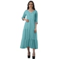 thumbnail image 1 of Moomaya Robes d'Été Unies Femmes Robe à Manches Longues Longues Robes, 1 of 6