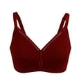 thumbnail image 6 of Bigersell Molded Bra Women Seamless Push Up Lace Sports Bra Comfortable Breathable Tops Underwear Tall Size Padded Bra, Style 8550, Wine 44B, 6 of 9