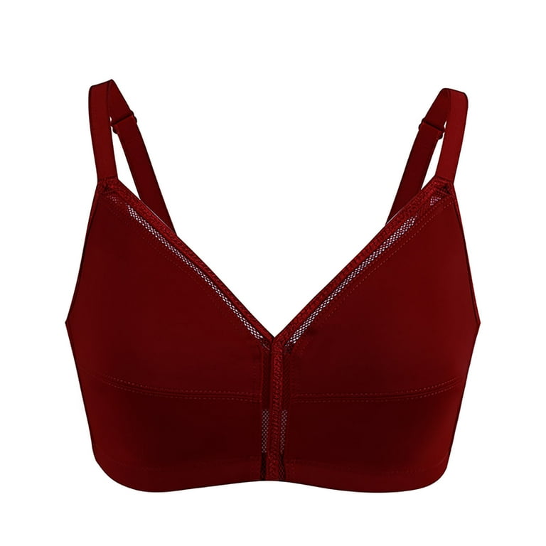 Mrat Clearance Clear Strap Bras for Women Plus Size Seamless Push up Large  Breasts Bralettes for Women with Support Lace Sports Bra Comfortable  Breathable Base Tops Underwear Wine 80D 