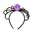 thumbnail image 4 of de Halloween Diadema Disfraz  Decoración Aro para el cabello Diadema para cumpleaños Escenario Actuación Fiesta de carnaval Adultos violeta Sunnimix  Sombreros de Halloween, 4 of 8