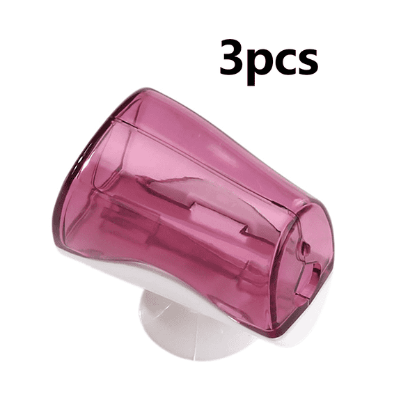 ACDANC 3 Pcs Toothbrush Holders for Bathrooms,Pp Material Shower Toothbrush Holder,Pure and Transparent Covered Toothbrush Holder