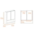 thumbnail image 3 of Nmkwnr 24" Wall Cabinet with Mirror and 1 Shelf, Perfect for Home, Bathroom, 3 of 6
