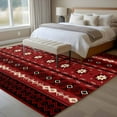 thumbnail image 5 of Red Black Boho Area Rugs Collection 8'x10', Vintage Ethnic Tribe Abstract Art Retro Non Slip Indoor Rectangle Throw Runner Rug Floor Mat Carpet for Living Room Dining Table Bedroom Nursery, 5 of 9