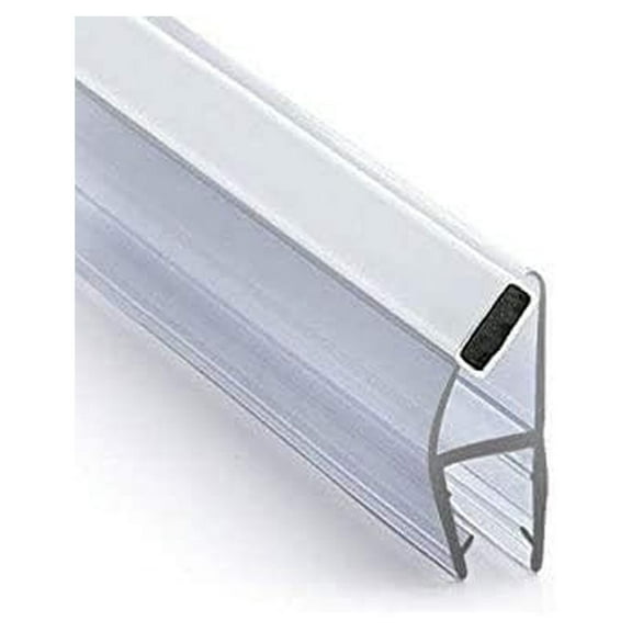 Universal 45 Degree Shower Door Magnetic Profile Seal for Glass-to-Glass Applications - 73" Long with White Magnet for 5/32", 3/16", 1/4" or 5/16" Glass