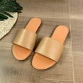 thumbnail image 5 of loopsun Summer Sandals for Womens,Womens Sandals,Womens Summer Fashion Flat Slippers Round-toe Solid Color Casual Beach Slippers, 5 of 5