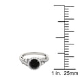 thumbnail image 4 of Aonejewelry 1.00 Carat Round Shape Natural Black With Side White Diamond Beautiful Engagement Wedding Ring Well Crafted In 10K Solid Rose White & Yellow Gold For Woman, 4 of 6