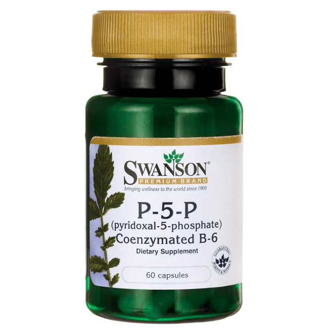 Swanson P5P Pyridoxal5Phosphate 20 mg 60 Capsules.
