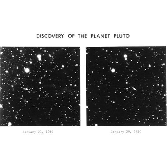 24x36 gallery poster, Pluto discovery photographs