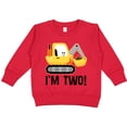 thumbnail image 2 of Inktastic 2nd Birthday Construction Truck Boy Toddler Sweatshirt, 2 of 4