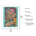 thumbnail image 2 of Mother Mary and the Child - Hand Painted Mosaic - Vintage Religious Art c.1980s - Bamboo Fine Art 290gsm Paper (Unframed) 12x16in, 2 of 4
