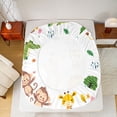 thumbnail image 5 of Homewish Zoo Animal Giraffe Bed Sheets,Cute Lions Elephant King Sheets,White Orange Green Sheet Set For Girsl Boys,Super Cozy Room Decor,4pcs, 5 of 7