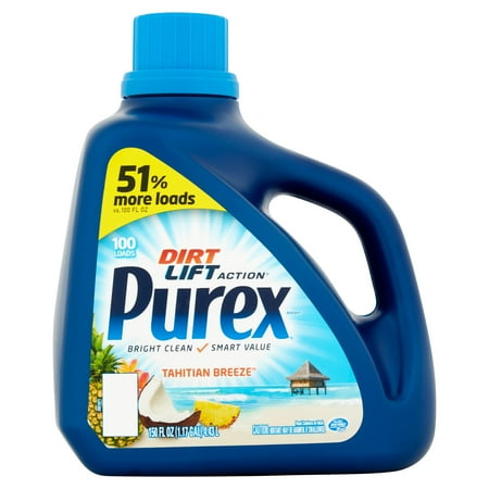 Purex Dirt Lift Action Tahitian Breeze Liquid Laundry Detergent, 150 fl oz