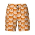 thumbnail image 4 of Lsque Mens Swim Trunks Cute Fox Faces Pattern Pattern - Bathing Suit Compression Liner - Beach Swim Shorts Swimwear - (S-3XL) - Stretch Quick Dry -Medium, 4 of 9