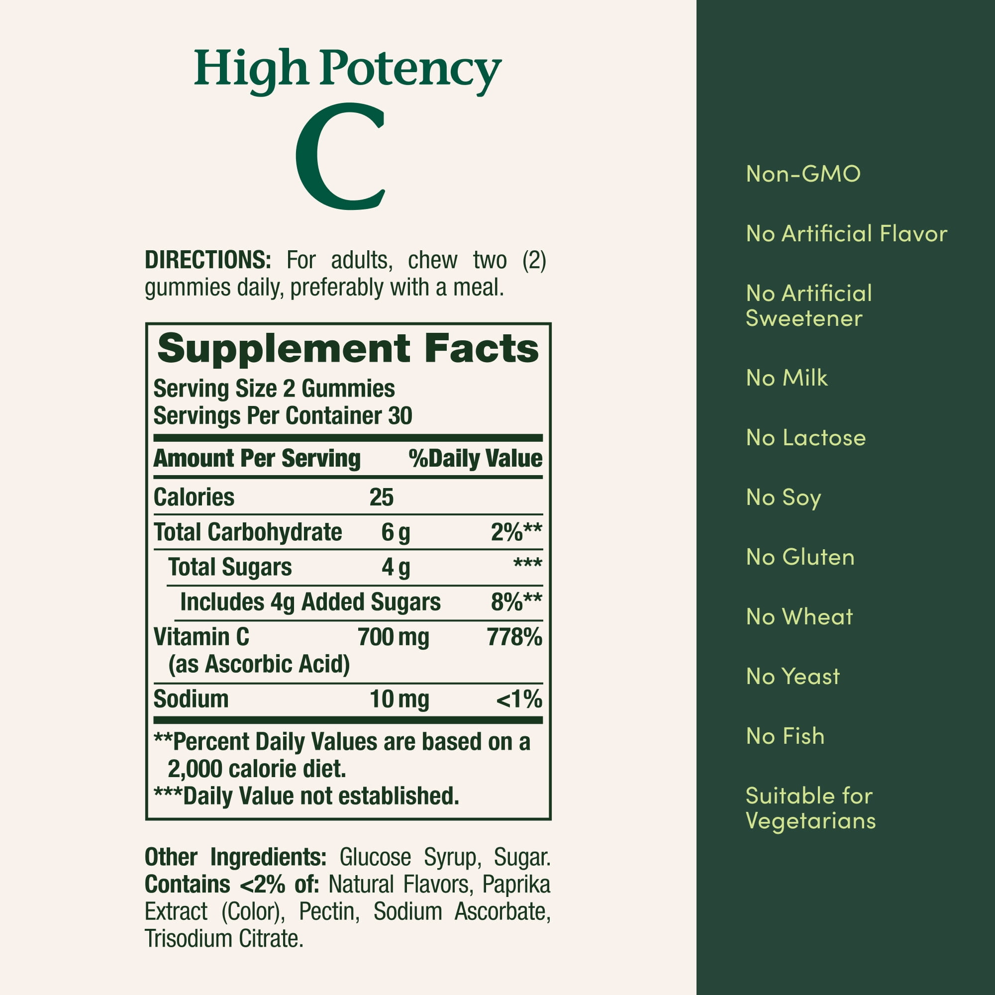 Nature's Bounty High Potency Vitamin C Antioxidant Gummies for Immune Support, 700 Mg, 60 Count