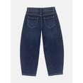thumbnail image 4 of Wonder Nation Girls Ankle Length Barrel Jeans, Sizes 5-18, 4 of 6