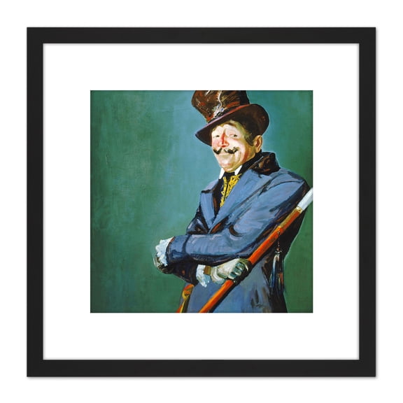 Luks Actor Otis Skinner As Philippe Bridau Painting 8X8 Inch Square Wooden Framed Wall Art Print Picture with Mount