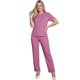 thumbnail image 1 of Conjunto Deportivo Casual para Mujer Unitalla Set de Blusa Manga Corta y Pants Recto Tela Stretch Rayada Súper Cómoda, 1 of 5