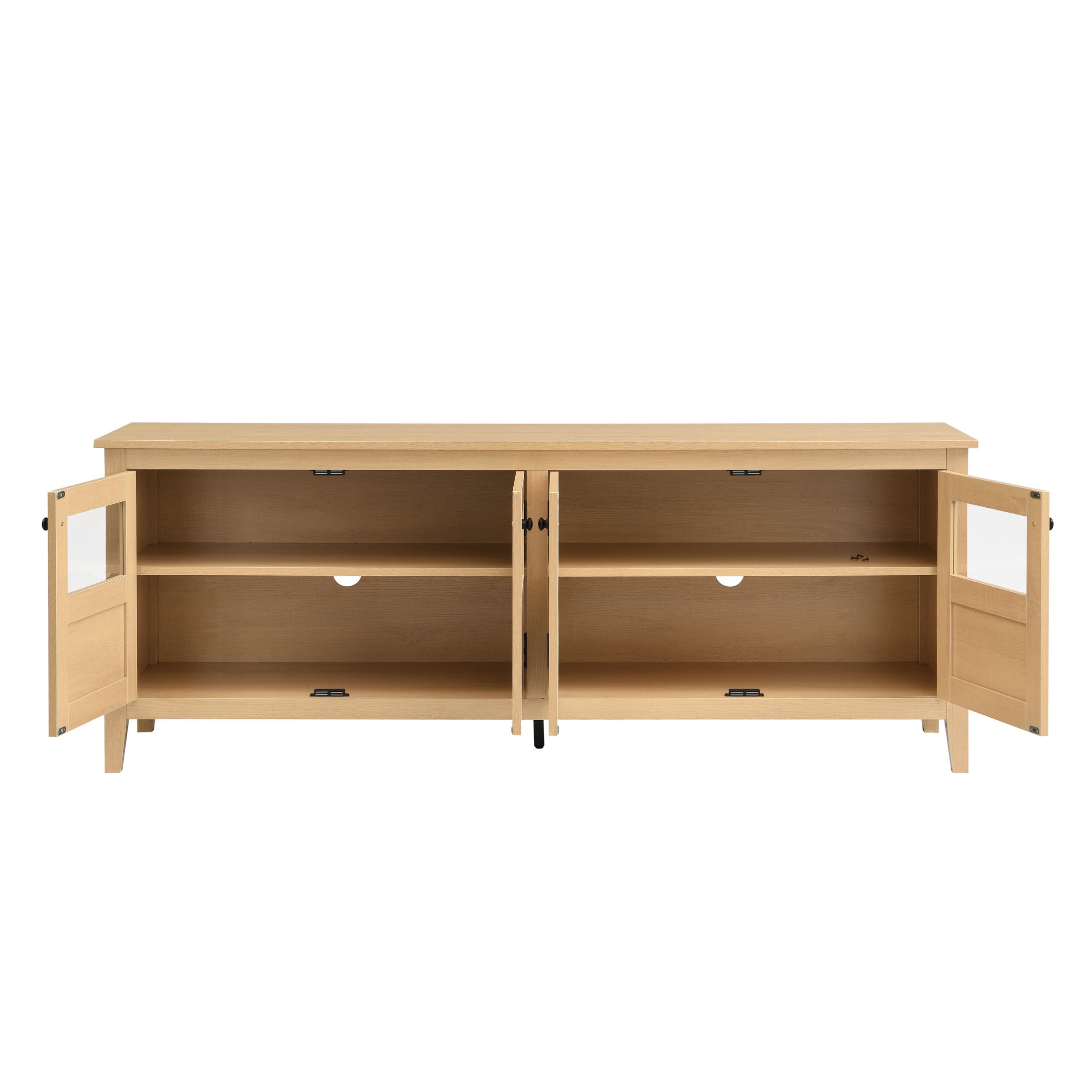 Christopher Knight Home Modern Sideboard Cabinet, Media Console with Acrylic Panel Doors, Light Oak