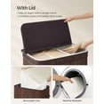 thumbnail image 6 of 150L Laundry Hamper with Lid Bamboo Laundry Basket Removable Machine Washable with Handles for Laundry Room Bedroom Chestnut Brown, 6 of 6
