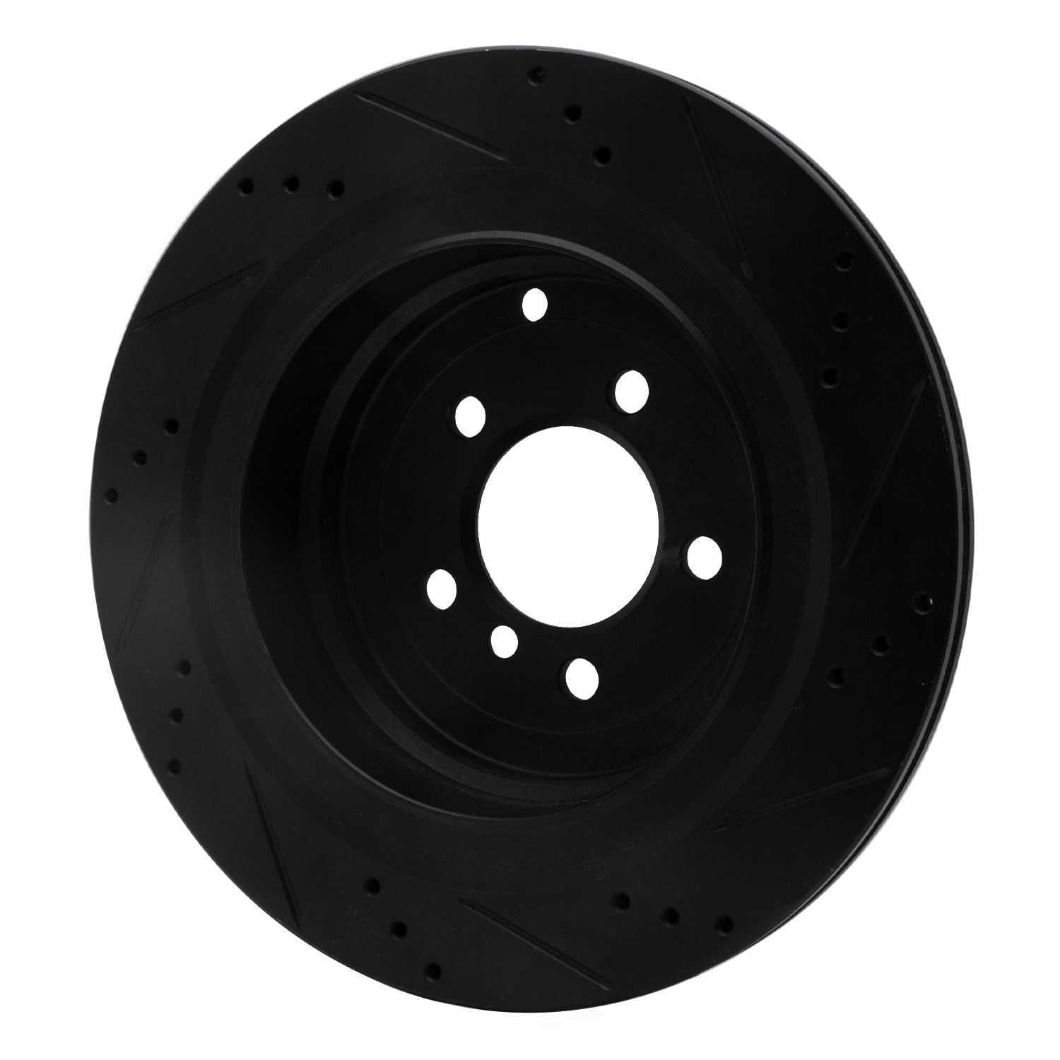 Dynamic Friction Company 633-11016L DFC Brake Rotor - Drilled And Slotted - Black