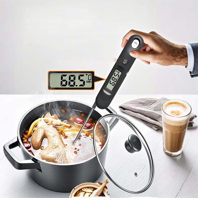 Professional Meat Thermometer Digital, 1 Sec Instant Read Food Thermometer for Cooking Grill, Kitchen Gadgets BBQ Accessories, High Accuracy, Waterproof, Gifts for Men Dad Fathers Day