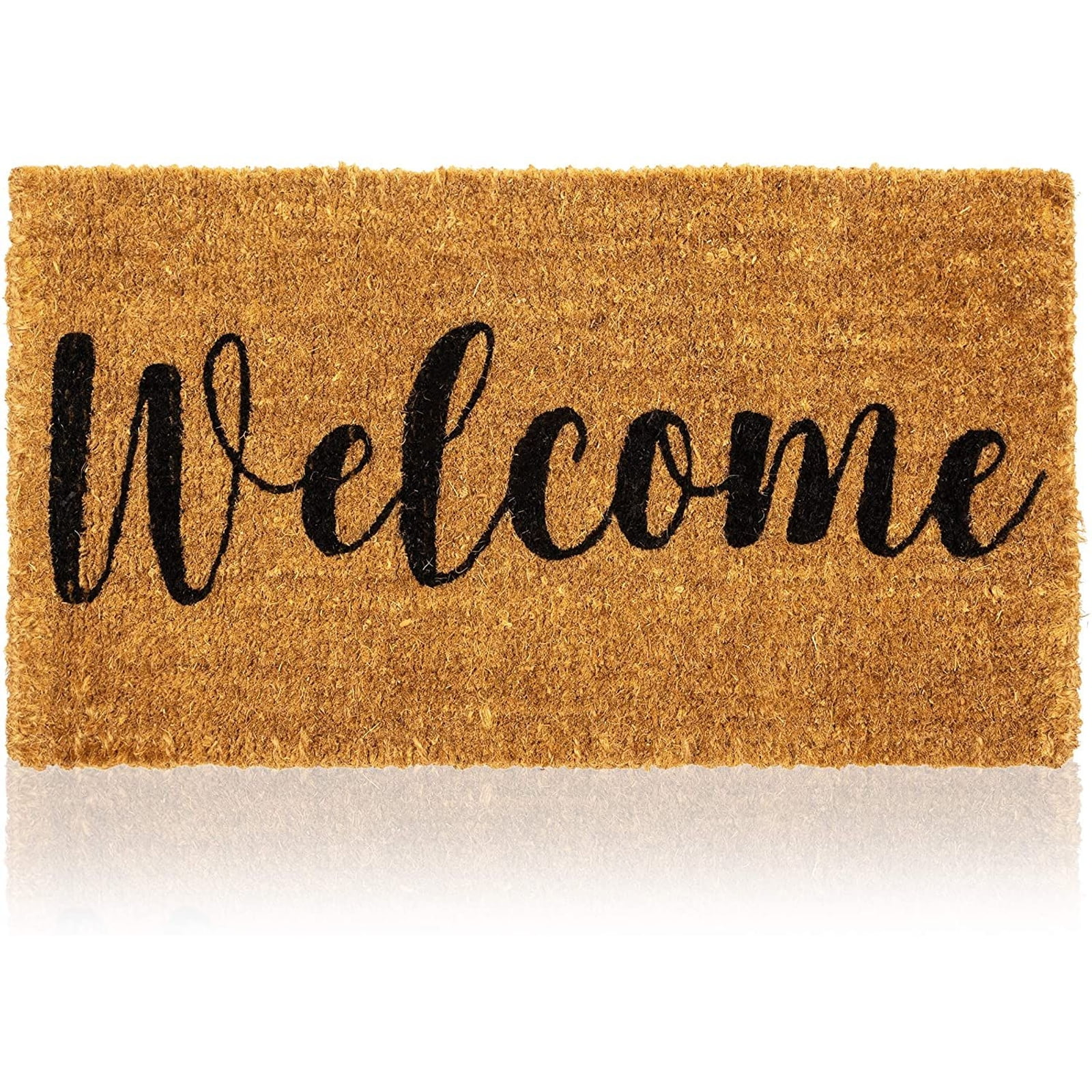 Coir Doormat, Front Door Welcome Mat Outdoor Entry (17 x 30 inches)