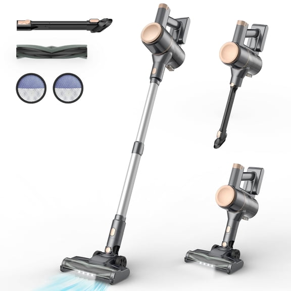 YOMA Cordless Stick Vacuum Cleaner,Lightweight Self-standing Vacuum for Home Pet Hair Carpet Hardwood Floor