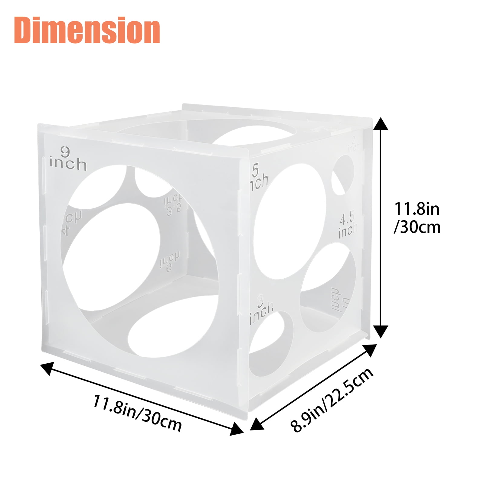 11 Holes Balloon Sizer Box Square Balloon Measurement Tool For Balloon Arch  Birthday Wedding Party Decorations Kids Baby Shower