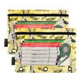 thumbnail image 2 of ALAZA 2 Pack Pencil Pouch Cartoon Ducks Pencil Case for 3 Ring Binder Clear Window Pencil Bag Organizers, 2 of 6