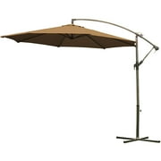 10' Offset Umbrella With Stand, Khaki