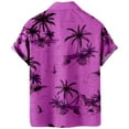 thumbnail image 3 of JLFKNG Summer Shirts For Men Short Sleeve Shirts For Men Fashion Hawaiian Style Coconut Tree Printed Casual Loose Fit Shirt Tops Comfy Mens Clothes, 3 of 4
