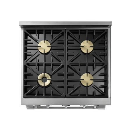 Dacor - Professional 5.2 Cu. Ft. Self-Cleaning Freestanding Gas Convection Range with 4 burners, NG - Stainless steel