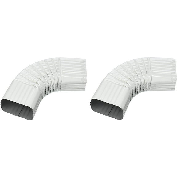 AMERIMAX HOME PRODUCTS 33065 2x3 Galvanized B Elbow, White wo ack, White