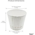 thumbnail image 5 of Hosley Pack of 2 White Wash Metal Planters, 5" Diameter x 4.8" High Rustic Farmhouse Buckets for Floral Arrangements, Weddings, Parties, Events & Home Décor, 5 of 6