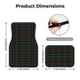 thumbnail image 5 of Pofeuu Buffalo Plaid Dark Green Print Car Foot Mat Set of 4 Pieces - All-Weather Full Set Floor Mats for Cars Trucks SUVs, 5 of 7