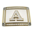 thumbnail image 1 of Big Initial A Letter Alphabet Belt Buckle Western Cowboy Rodeo Gold Silver Shiny, 1 of 2