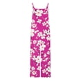 thumbnail image 4 of Rutainlusire Women's Summer Vacation Jumpsuits with Pockets Sleeveless Loose Fit Printed Spaghetti Strap Jumpsuits, 4 of 5