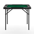 thumbnail image 6 of Flash Furniture 34.5" Square 4-Player Black Folding Card Game Table with Green Playing Surface and Cup Holders, 6 of 11